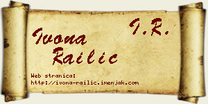 Ivona Railić vizit kartica